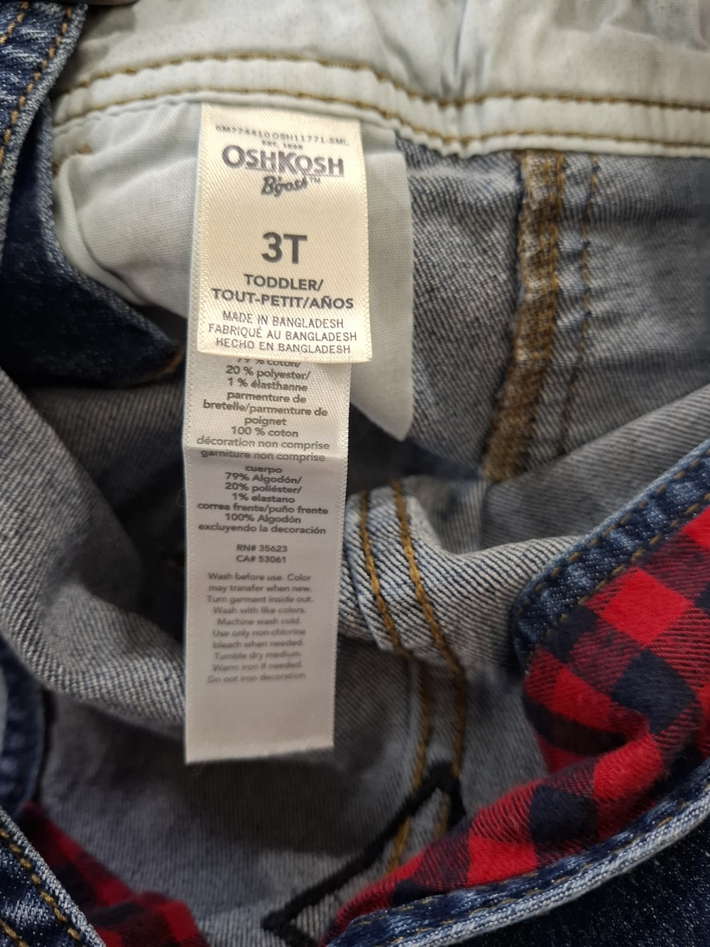 Vintage OshKosh B'gosh Blue Denim Kids Overalls - Picture 9 of 15